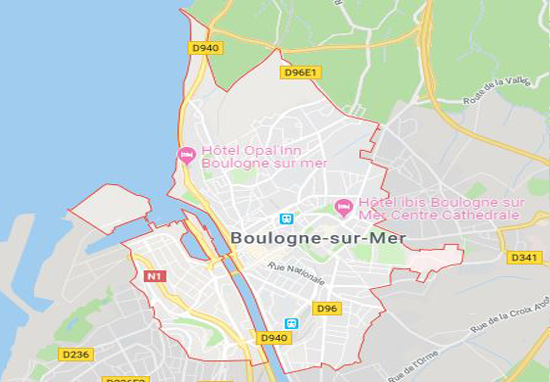 Carte Boulogne 